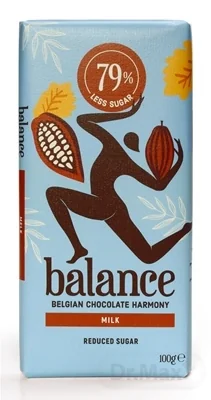 BALANCE MLIEČNA ČOKOLÁDA 1×100 g, čokoláda s prírodným sladidlom