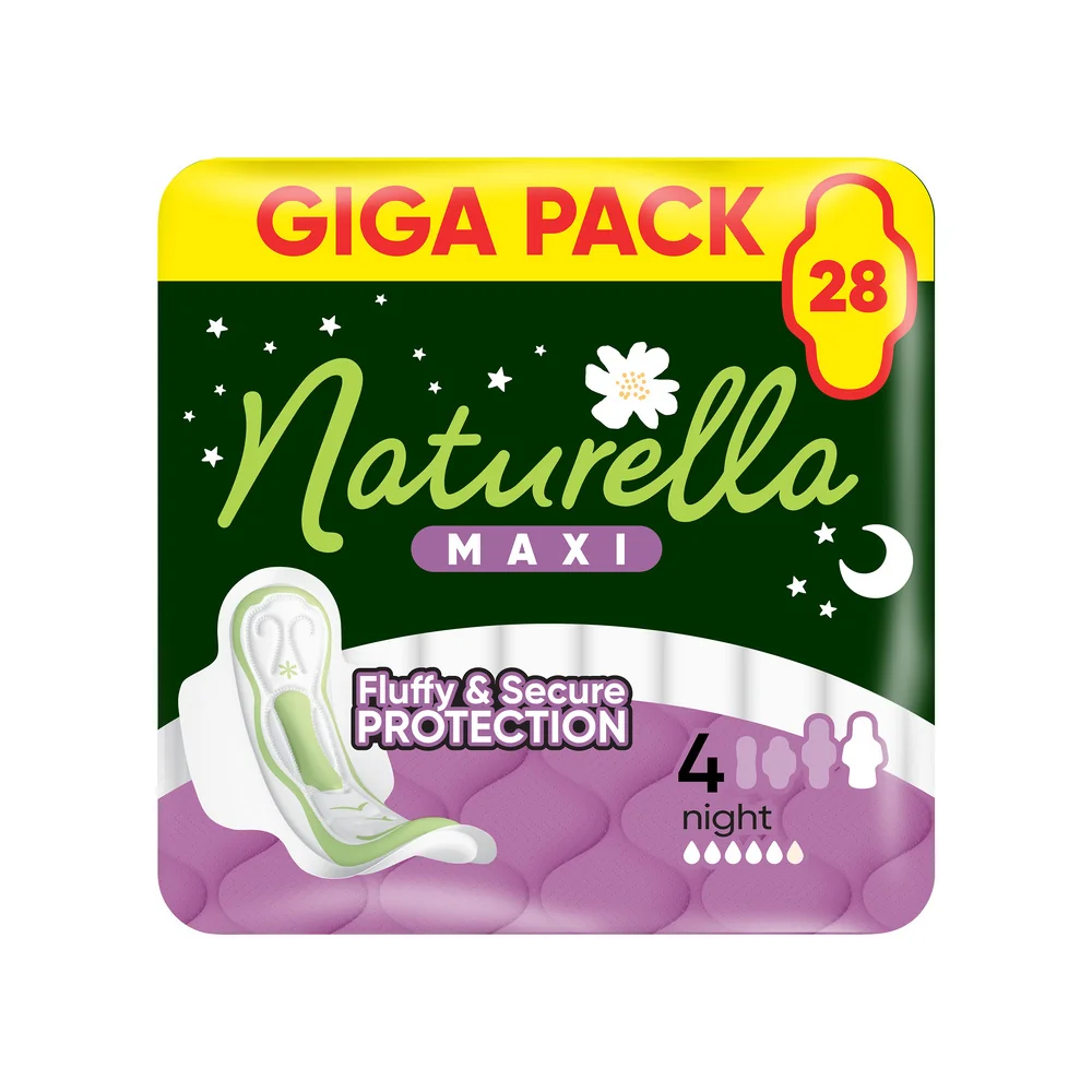 Naturella Maxi Vložky Night veľkosť 4 S Krídelkami 28 ks