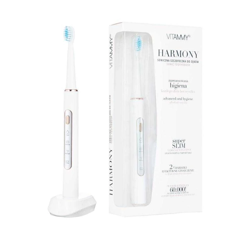 VITAMMY HARMONY Sonická zubná kefka, biela 1×1 ks, sonická zubná kefka