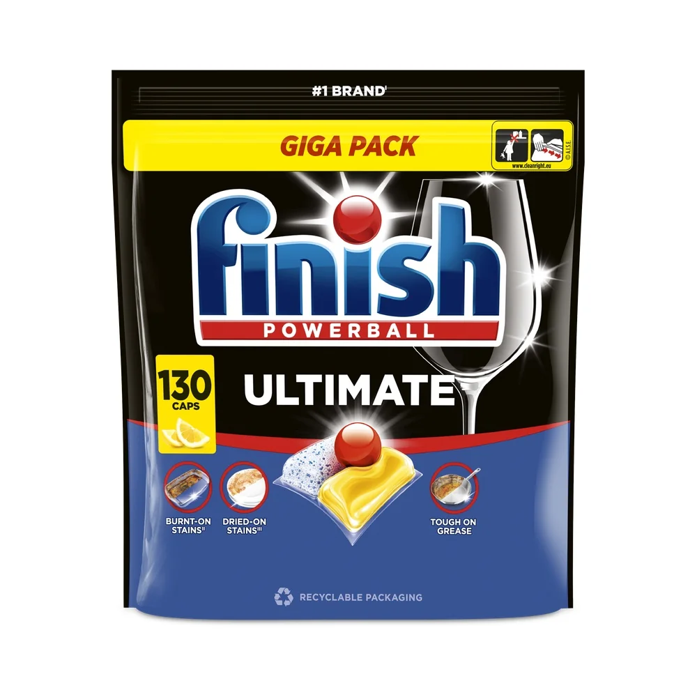 Finish Ultimate kapsle do umývačky riadu - Lemon 130 ks