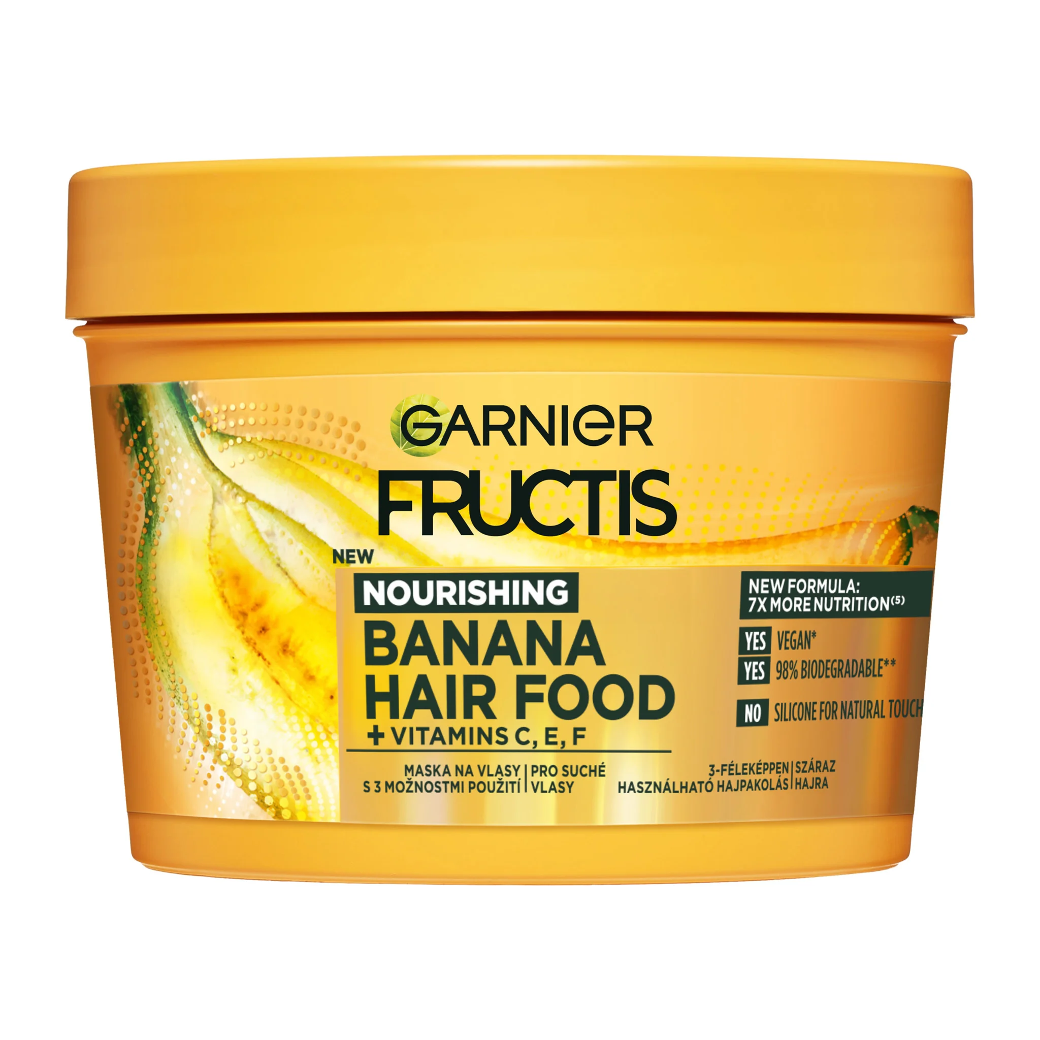 Garnier Fructis Hair Food Banana vyživujúca maska na suché vlasy, 400 ml 1×400 ml, maska na vlasy