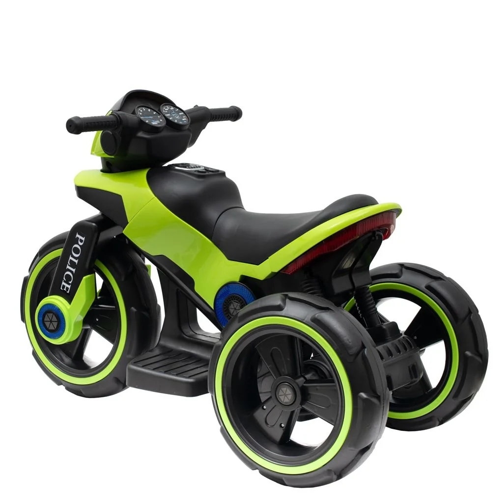 Detská elektrická motorka Baby Mix POLICE zelená , 20C38056