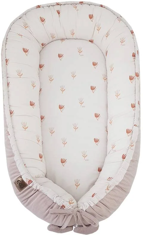 EKO Hniezdo pre bábätko bavlnené velvet Beige Meadow 90x60cm 1×1 ks, hniezdo pre bábätko