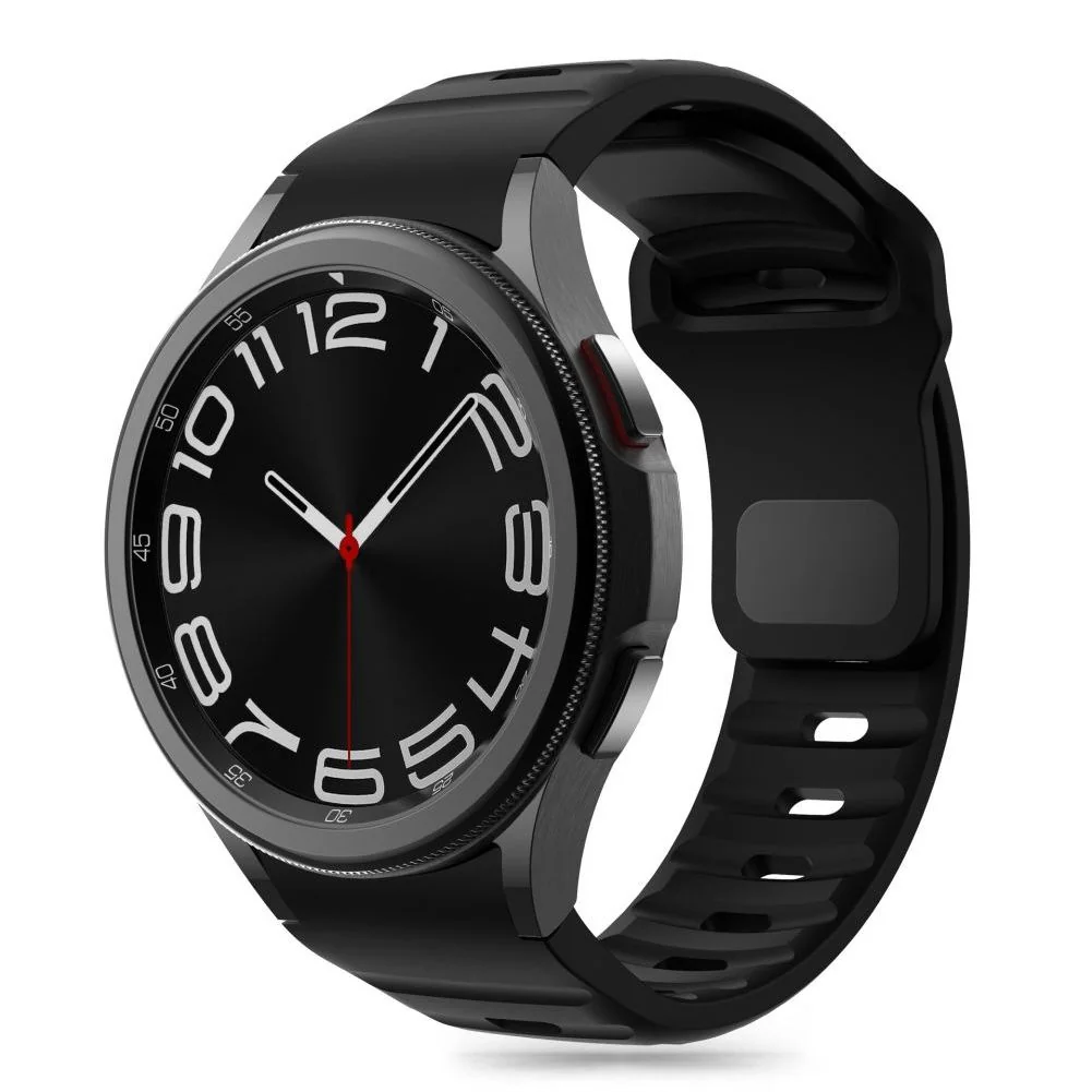 Tech-Protect Silicone Line remienok na Samsung Galaxy Watch 4 / 5 / 5 Pro / 6 / 7 / FE, black Pro / 6 / 7 / FE, black