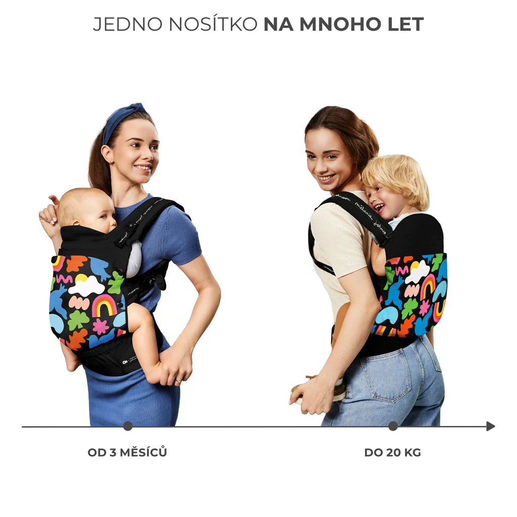 Nosič detí Huggy Happy shapes