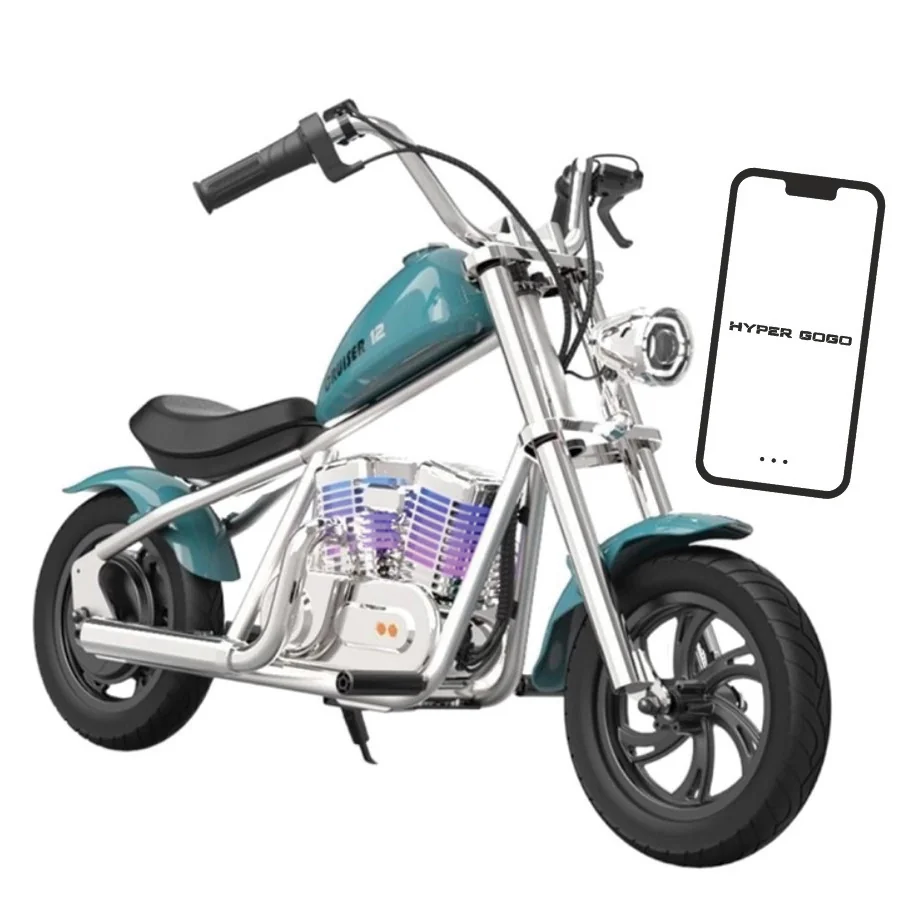 Hyper Gogo - Pioneer C12 Detská elektrická motorka APP, BT, RGB, modrá