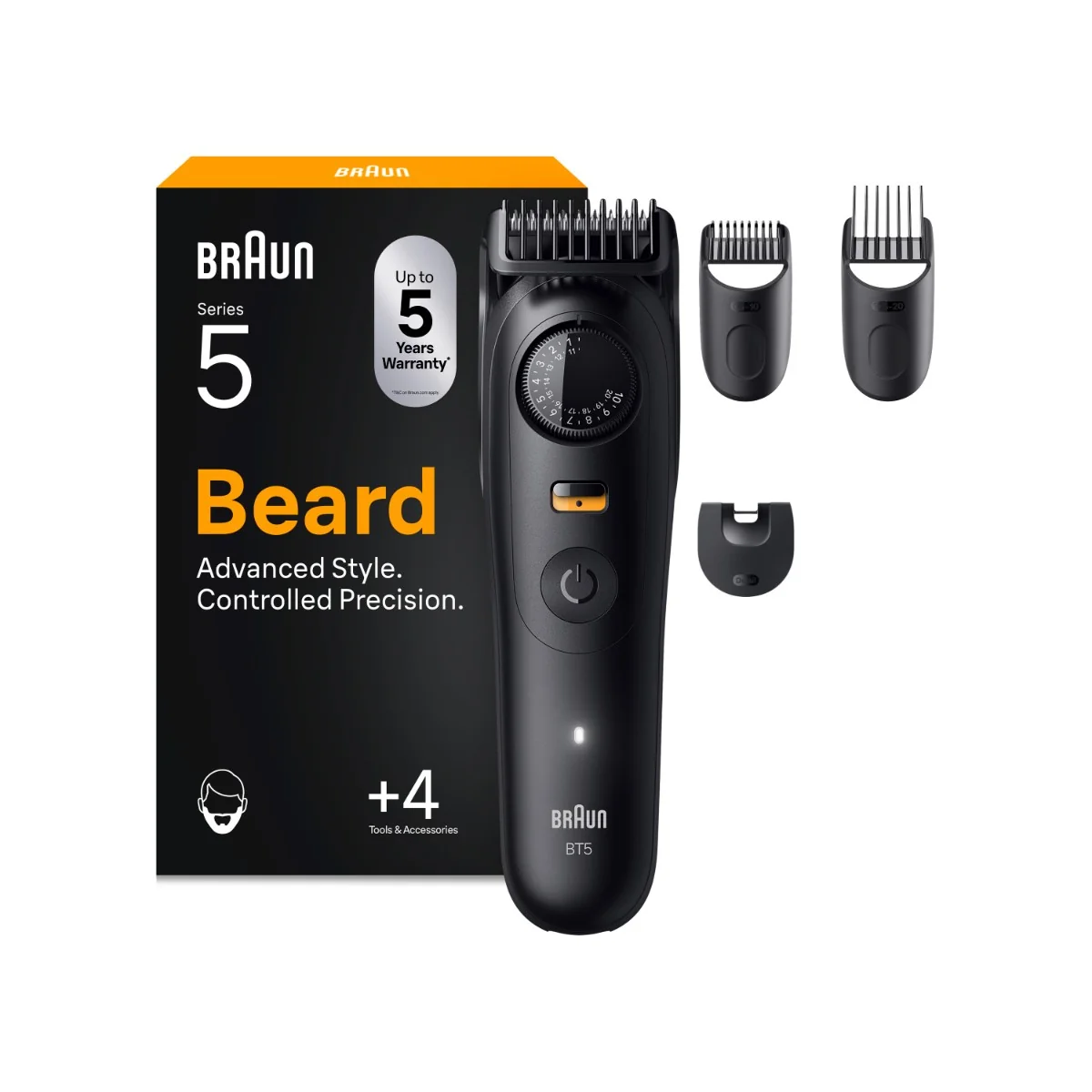 Braun BT5520 Series 5 zastrihávač brady, 4 stylingové nadstavce 1 set