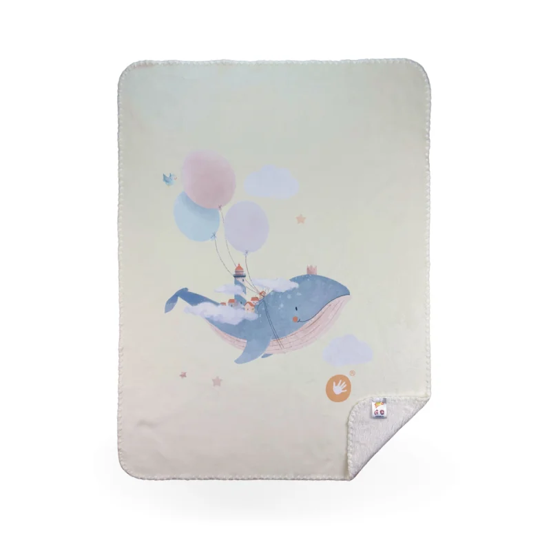 XKKO LUX Španielska detská deka - Sky Whale, 75x100