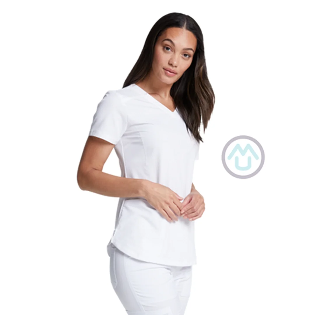 Dámska blúza Dickies s elastickými pásmi na bokoch - biela XS