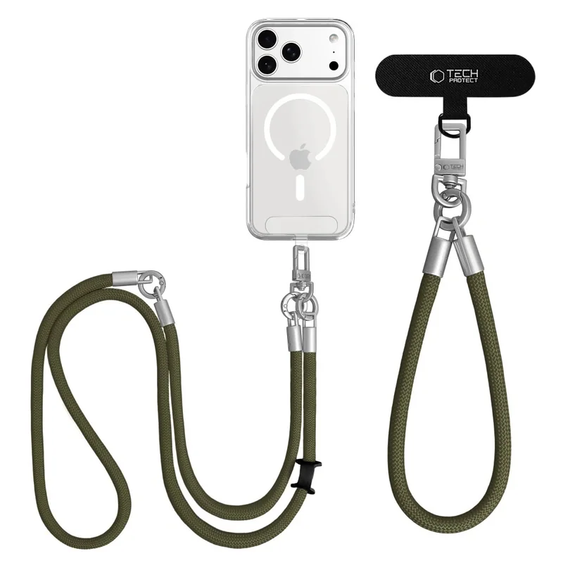Tech-Protect C10S Crossbody Strap šnúrka na mobil, zelená