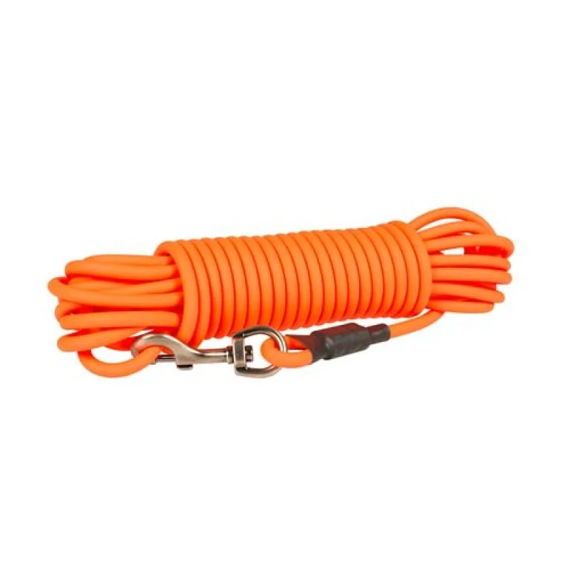 DUVO+ Explor Stopovacie vodidlo z PVC neónovo oranžové lanko 5m/8mm