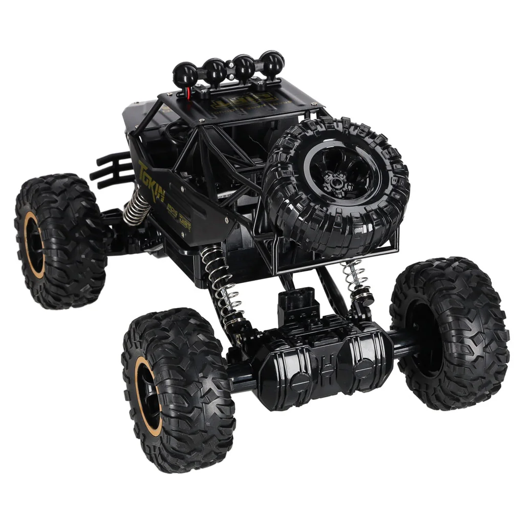 Kovové RC terénne auto 1:12 s pohonom 4 × 4, čierne