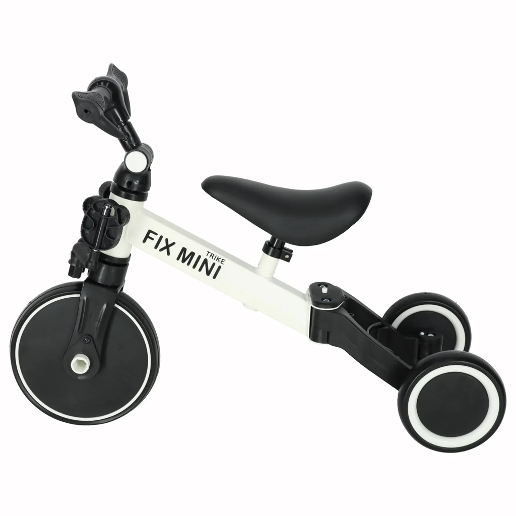 Detský bicykel 3v1 Trike Fix Mini s pedálmi – biela
