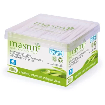 Masmi Hygienické tyčinky z organickej bavlny 1×200 ks, tyčinky