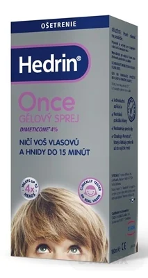 HEDRIN ONCE SPRAY GEL 1×100 ml, gél proti všiam