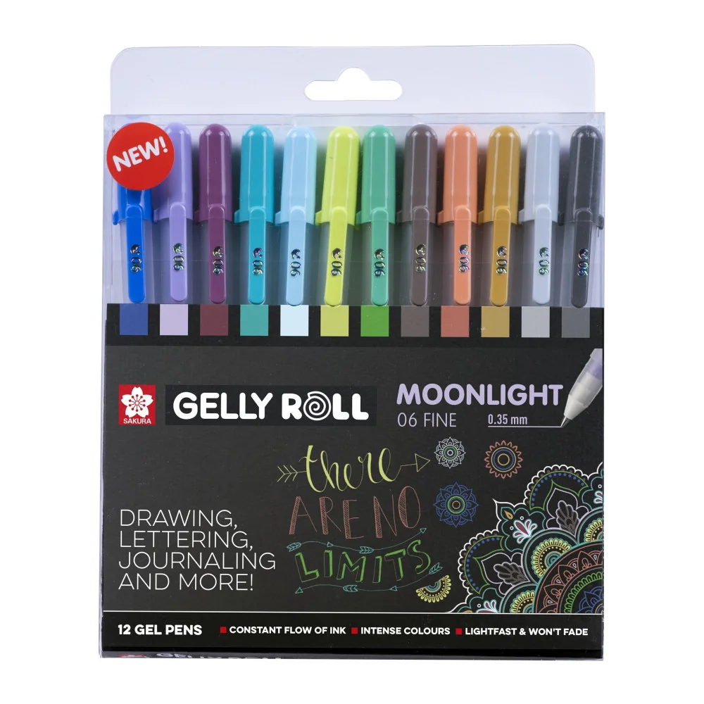 Gelové perá monlight A 12ks-Sakura