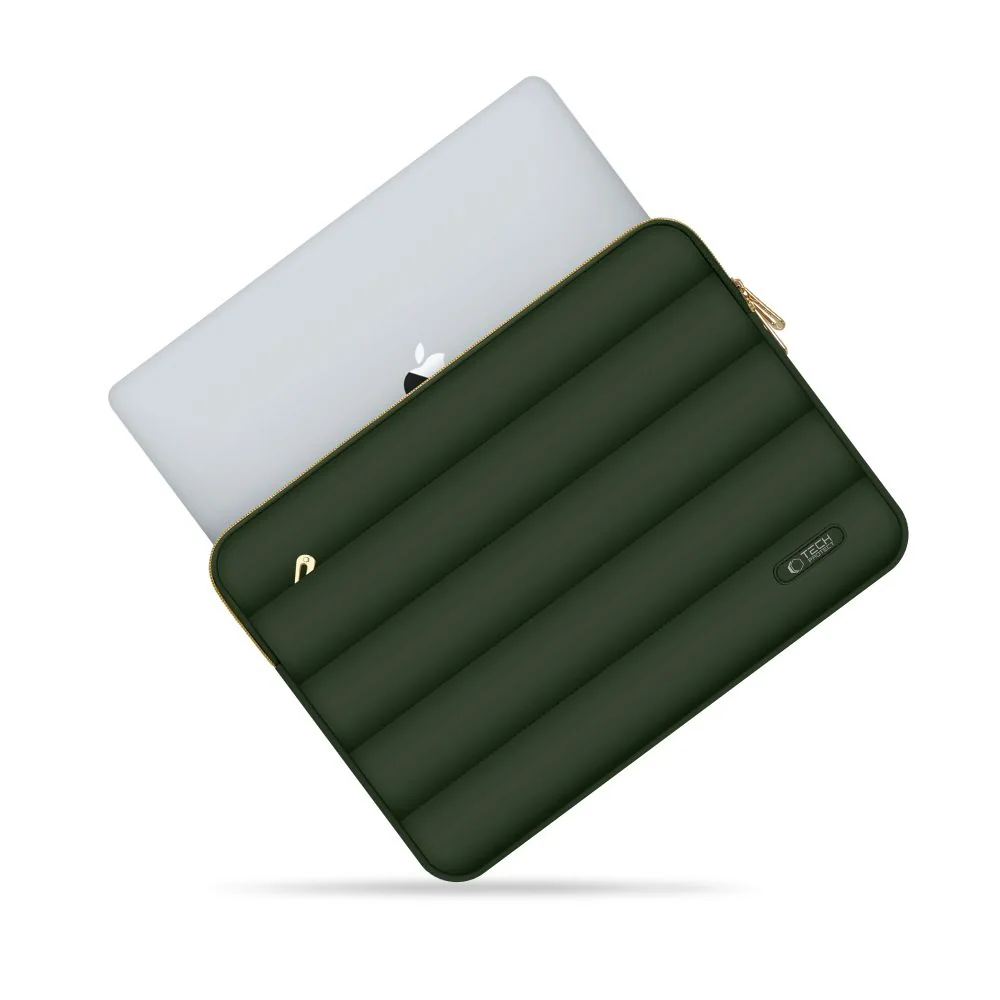 Tech-Protect Puffy obal na notebook 13-14'', tmavozelený