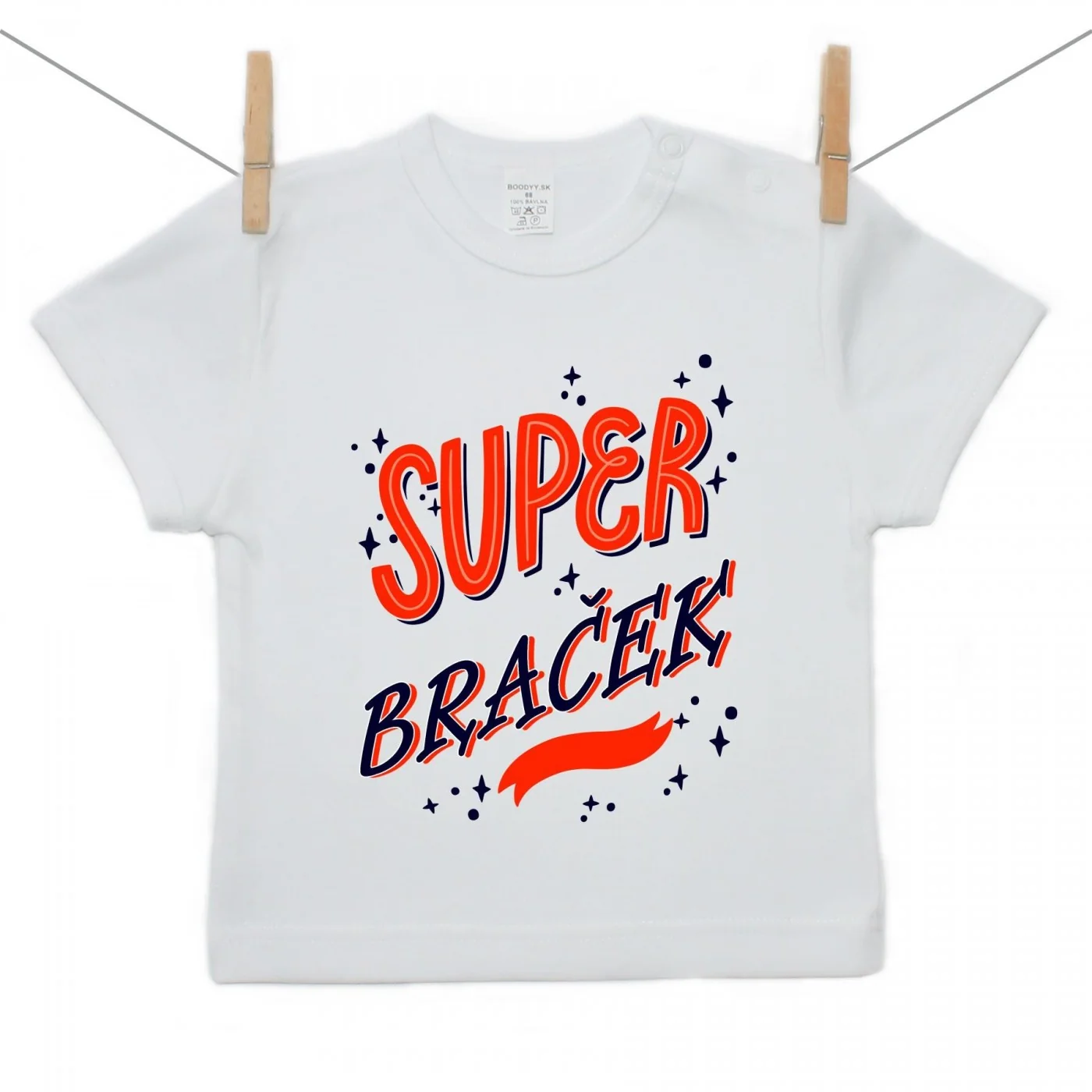 Boodyy Tričko s krátkym rukávom Super braček Veľkosť: 140