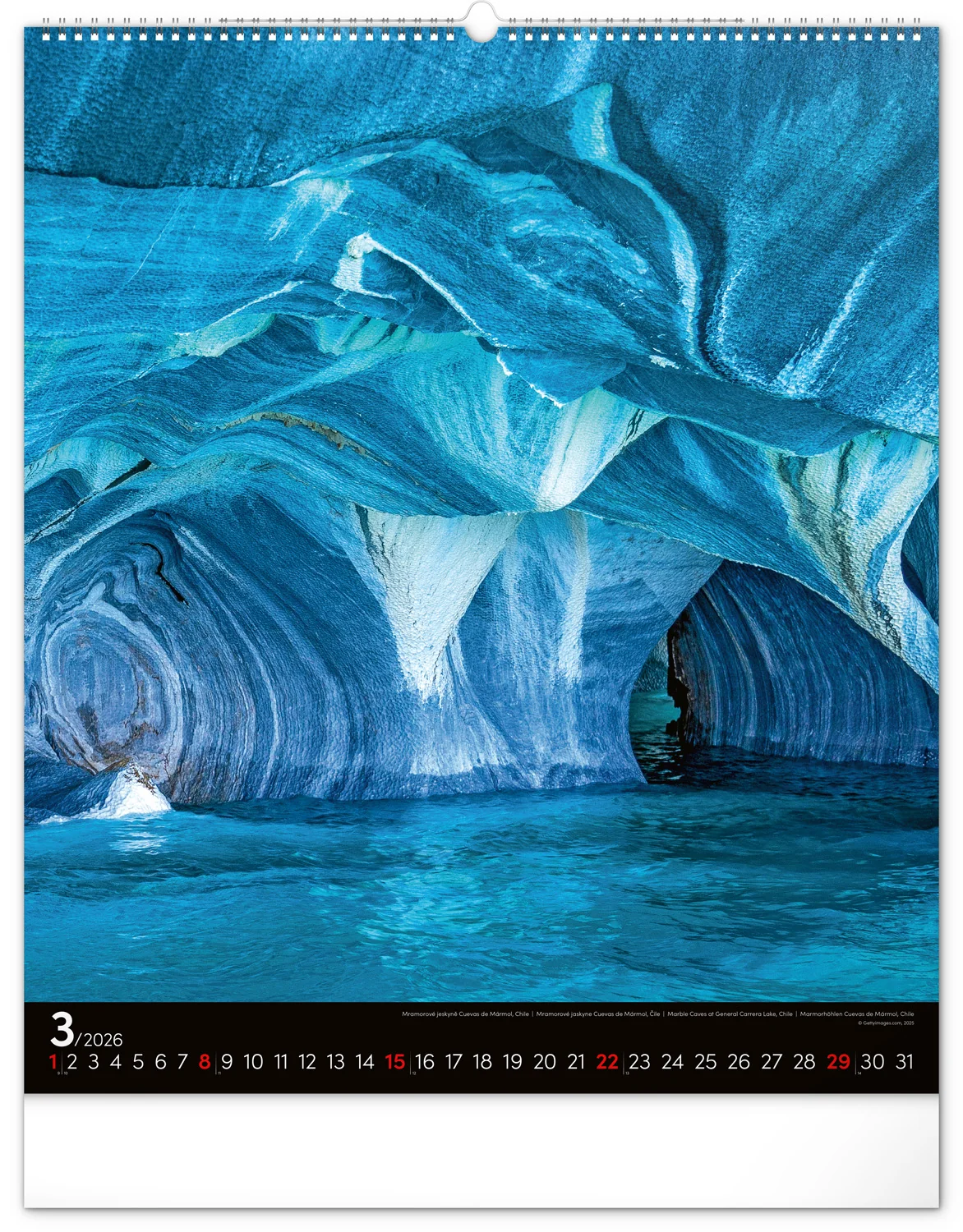 NOTIQUE Nástenný kalendár Energia 2026, 48 x 56 cm (Platinum Collection)