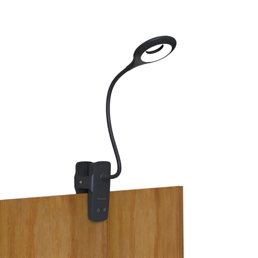 Livefy Reading LED lampa s klipom + kábel USB-C, čierna