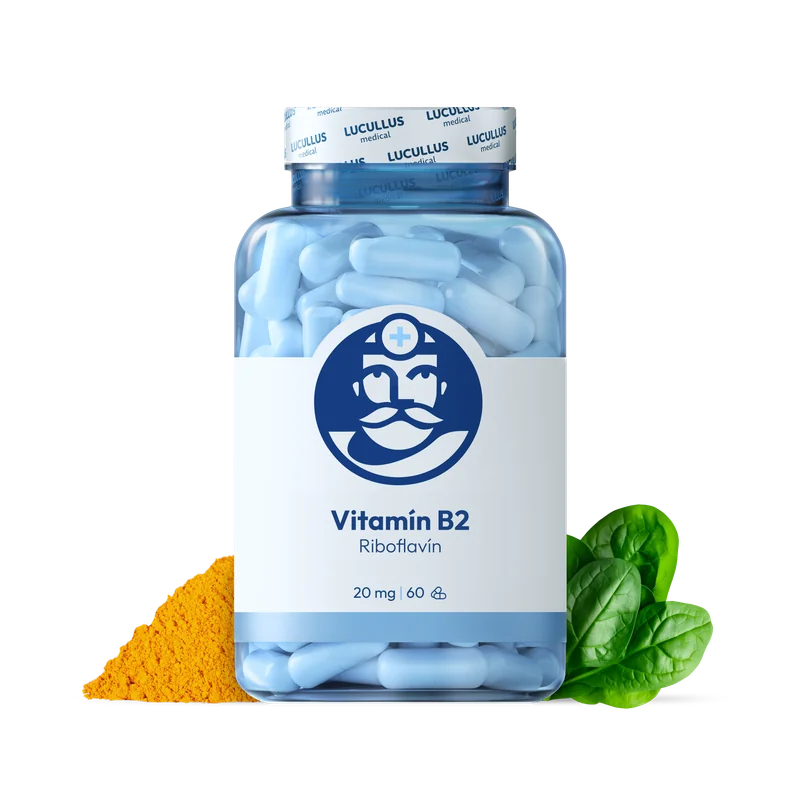Dr. LUCULLUS Vitamín B2 2× 60 kapsúl Riboflavín