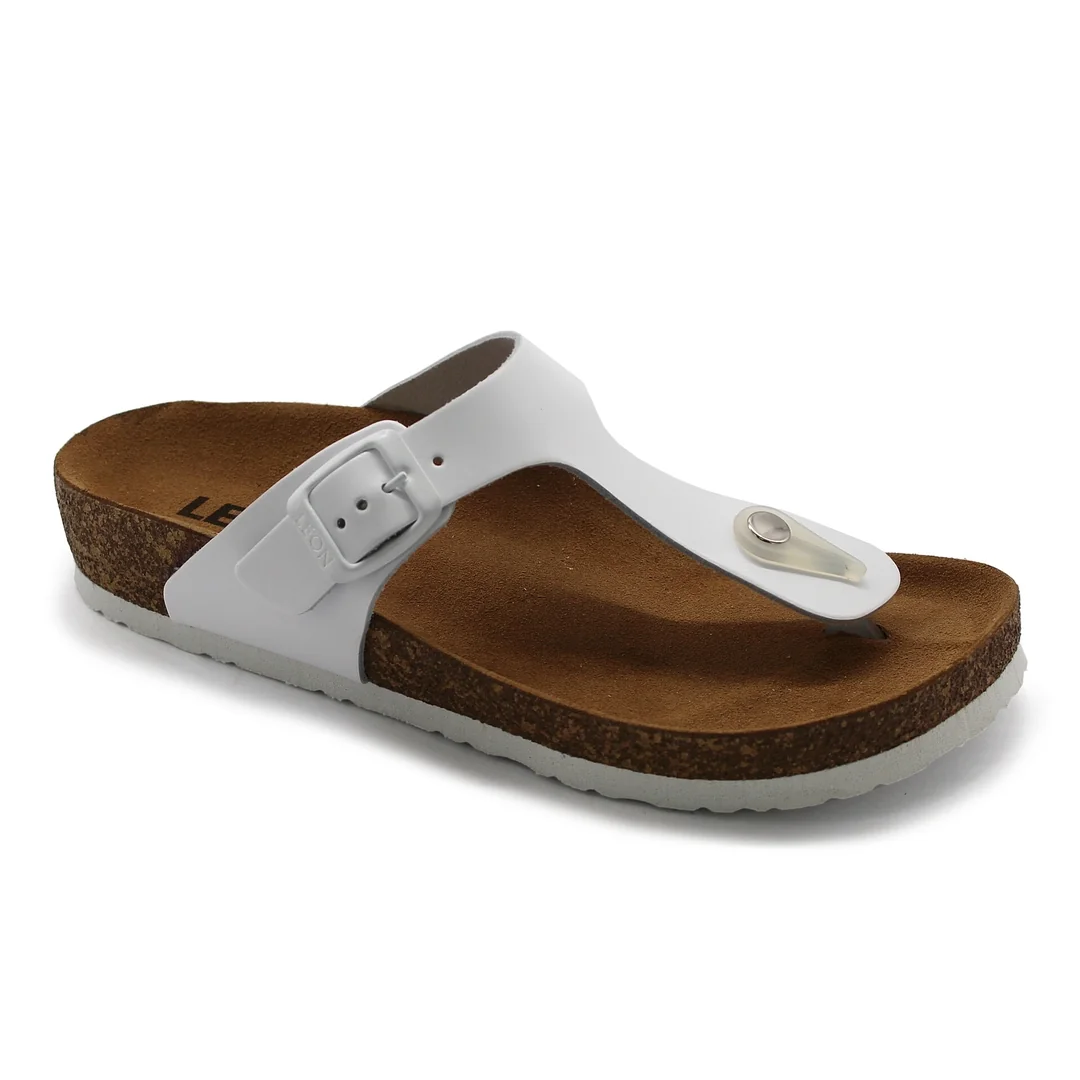 Leon 4080 Dámska zdravotná korková obuv 41 - 26cm, biela, 2,0 cm