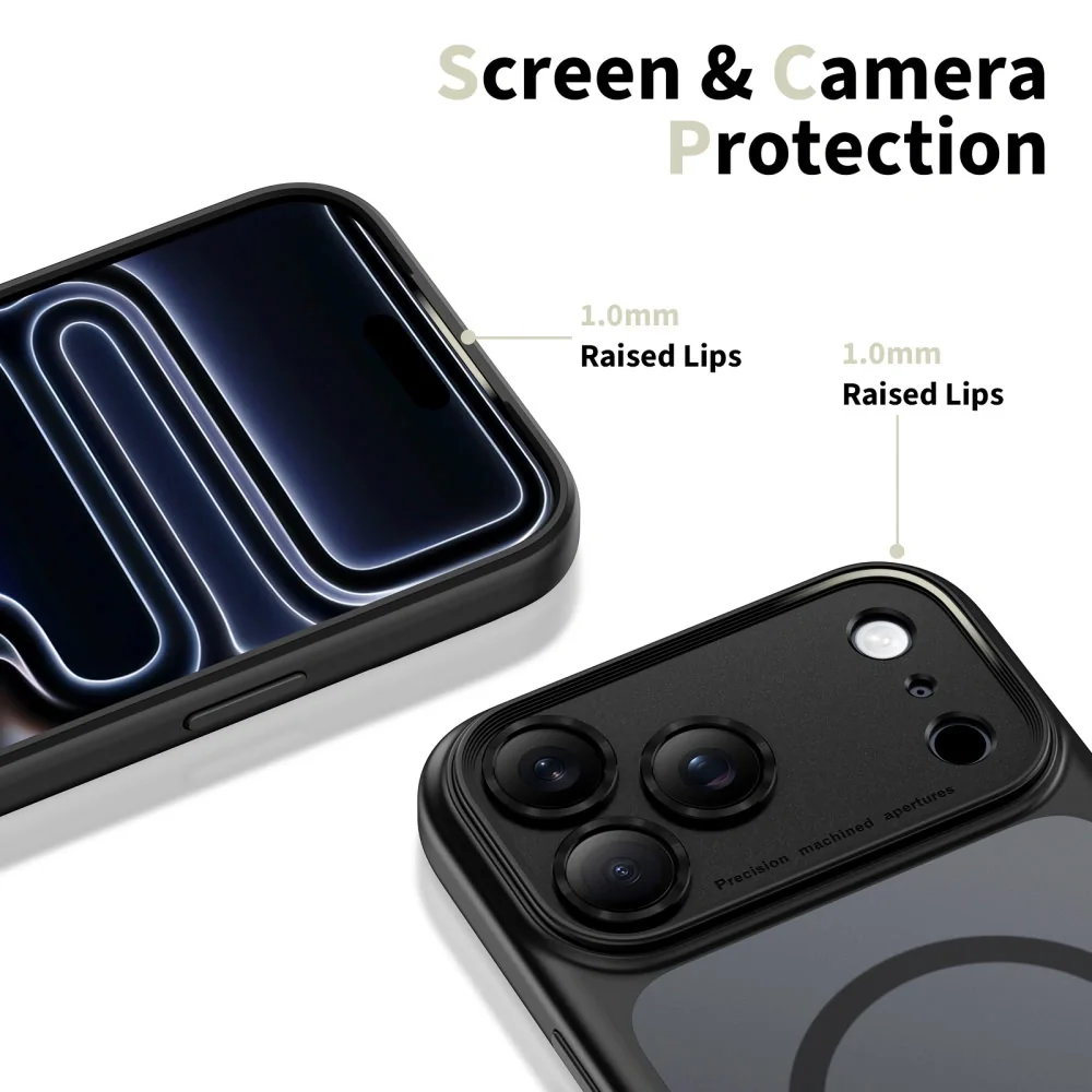 Tech-Protect MagPeak MagSafe CC kryt na iPhone 17 Pro, matný čierny