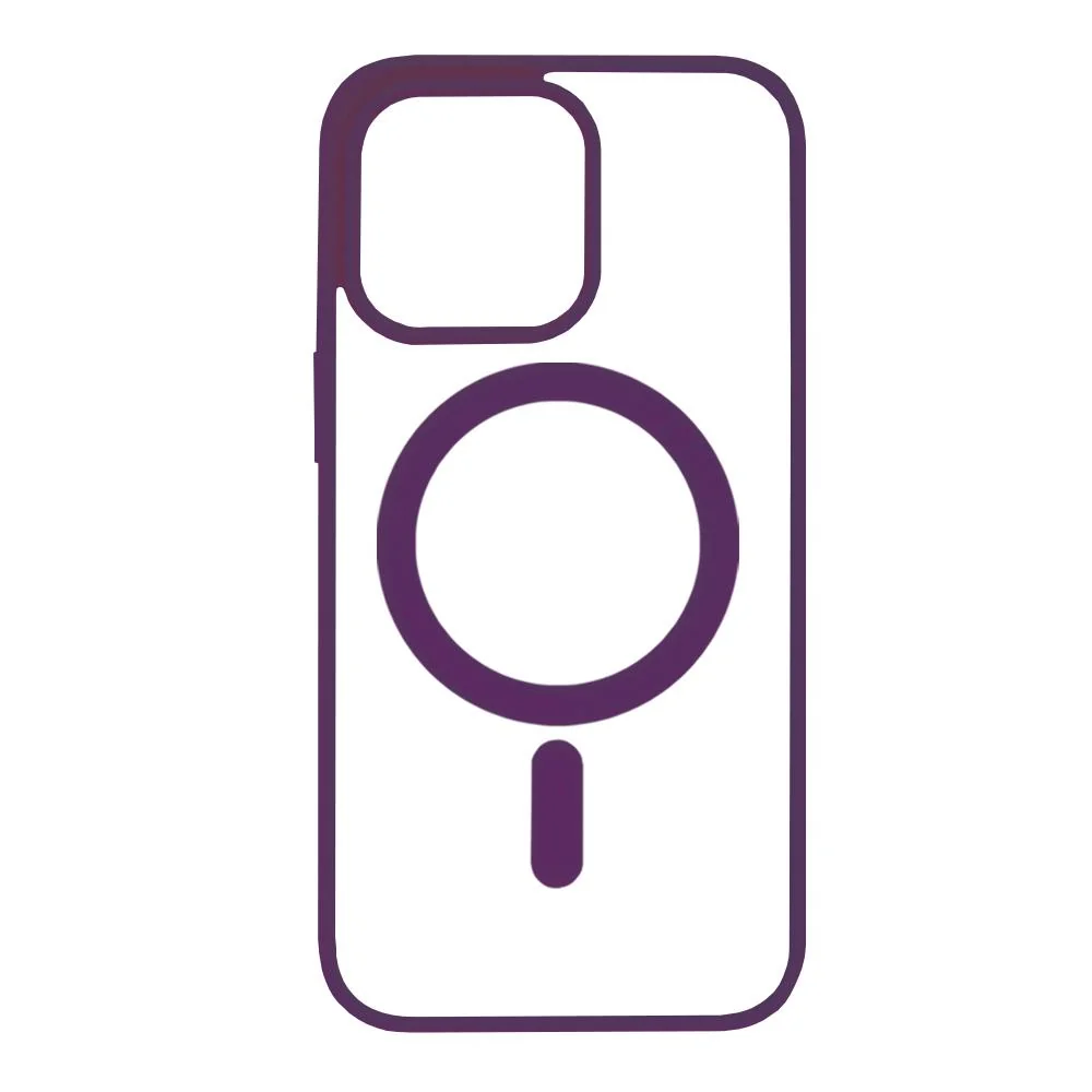 Priehľadné puzdro na iPhone 15 Pro Max - Fialová Techsuit - MagSafe Pro