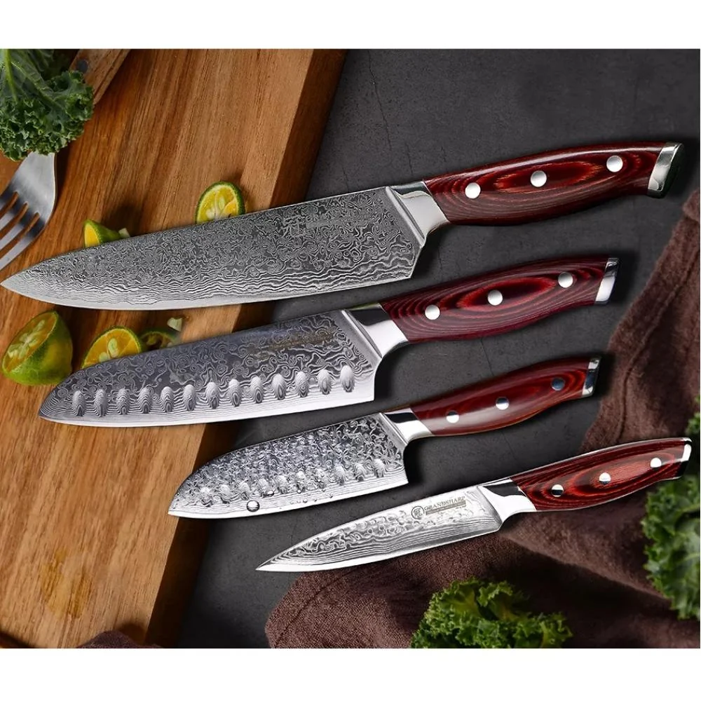 Damaškový kuchynský nôž Small Santoku 1ks, 22,5 cm, čepeľ 12c
