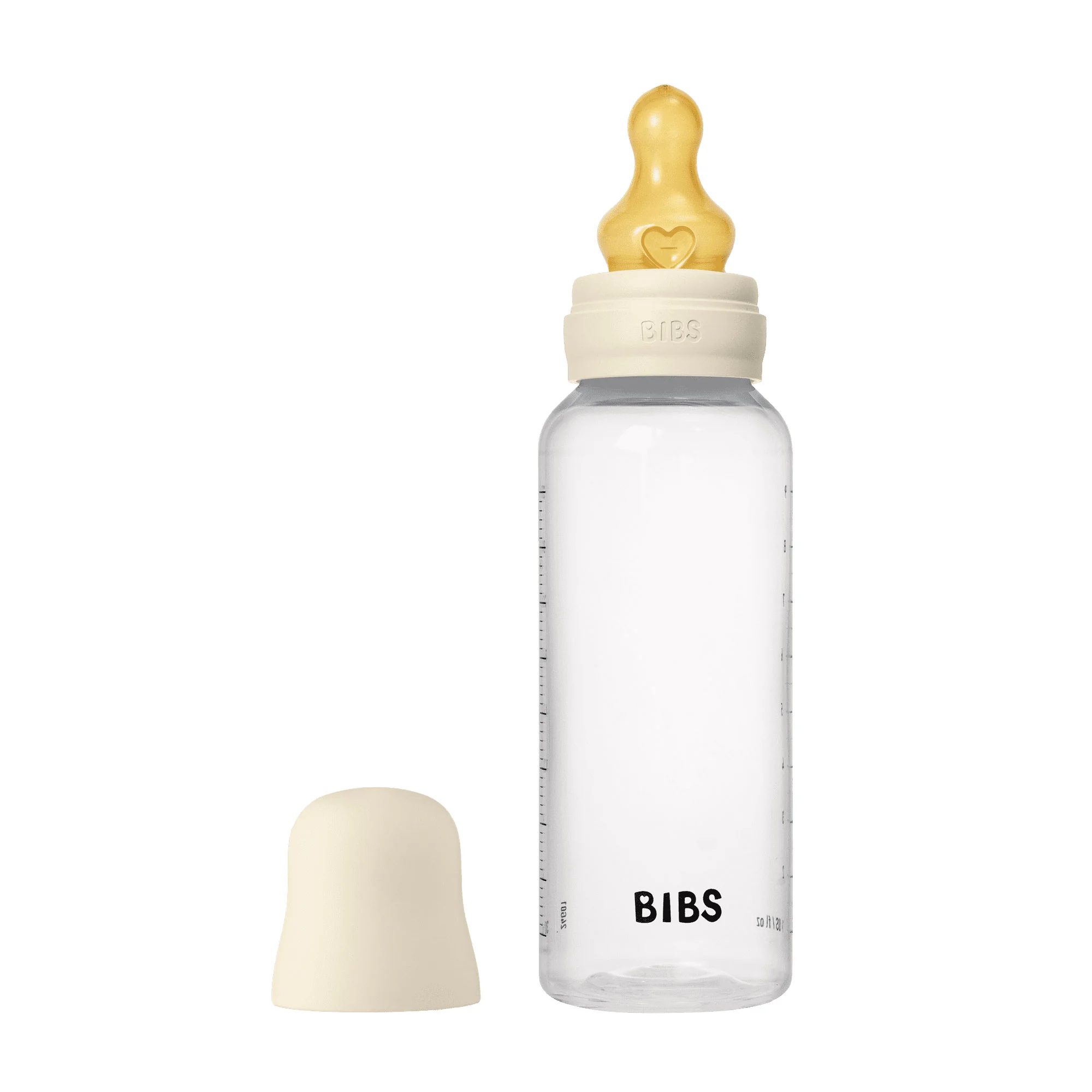 BIBS antikoliková fľaša s kaučukovým cumlíkom 270ml - Ivory
