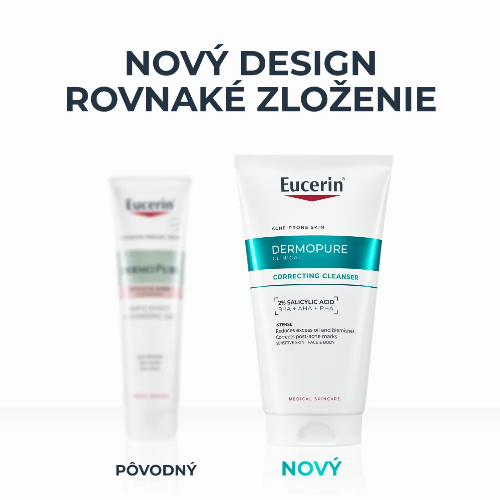 Eucerin DERMOPURE CLINICAL Exfoliačný čistiaci gél na tvár na tvár & telo 150 ml