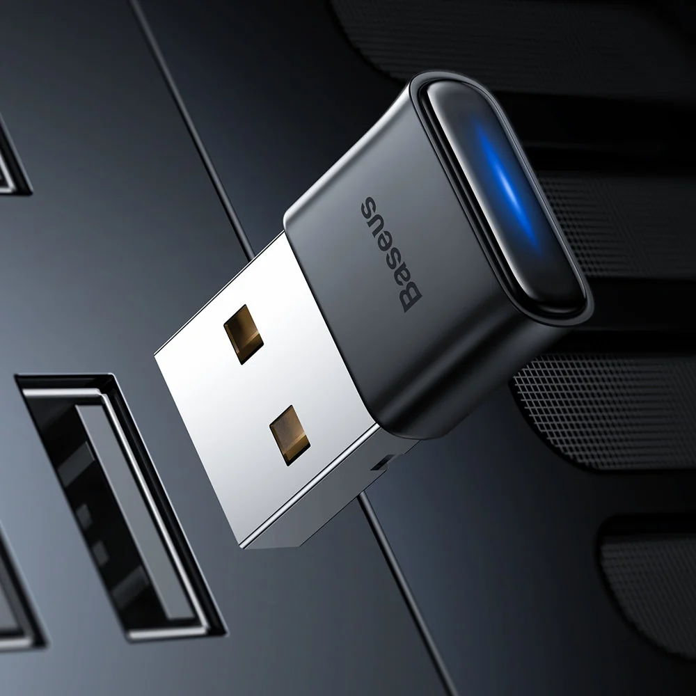 Baseus BA04 USB bluetooth adaptér 5.0, čierny