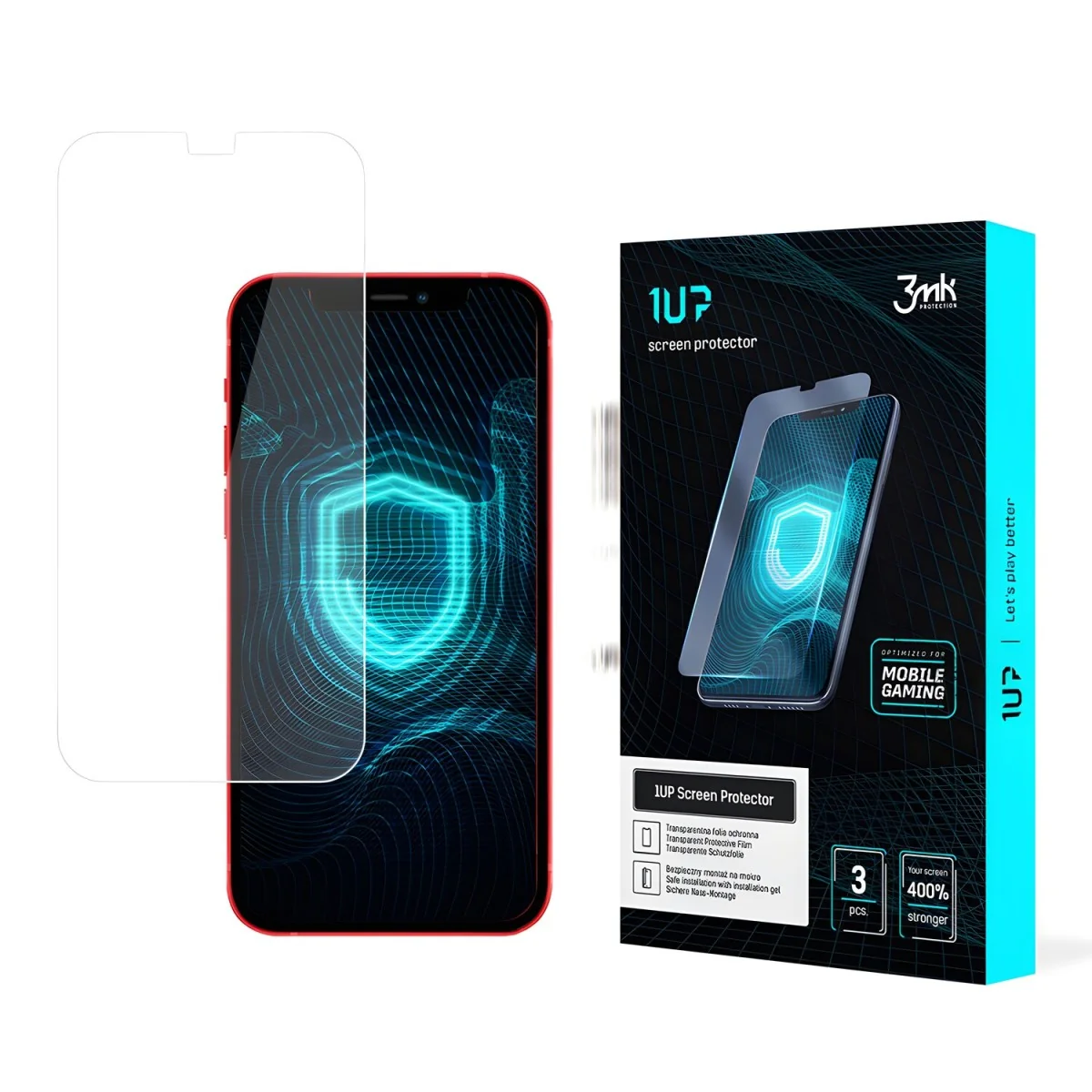 Ochranné sklo pre hráčov 1UP pre iPhone 12 / iPhone 12 Transparentná, 1 x 1UP