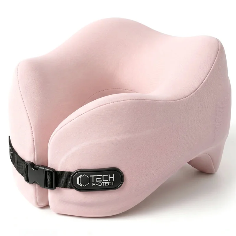 Tech-Protect ComfortRest cestovný vankúš, ružový