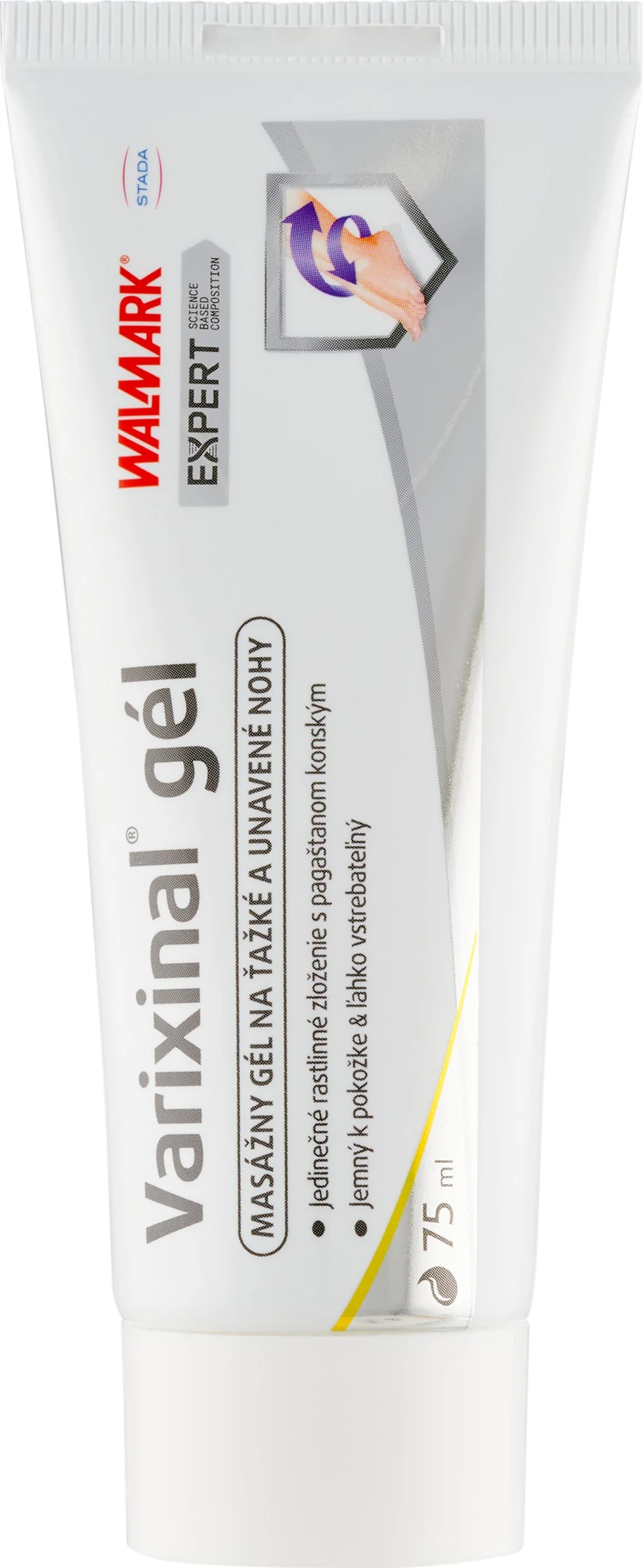WALMARK Varixinal gél 1×75 ml, masážny gél na ťažké a unavené nohy