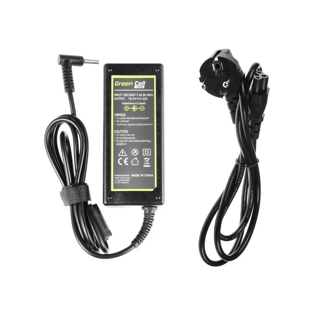 Green Cell AD49P PRO nabíjačka pre HP 65W 19.5V 3.33A 4.5mm-3.0mm