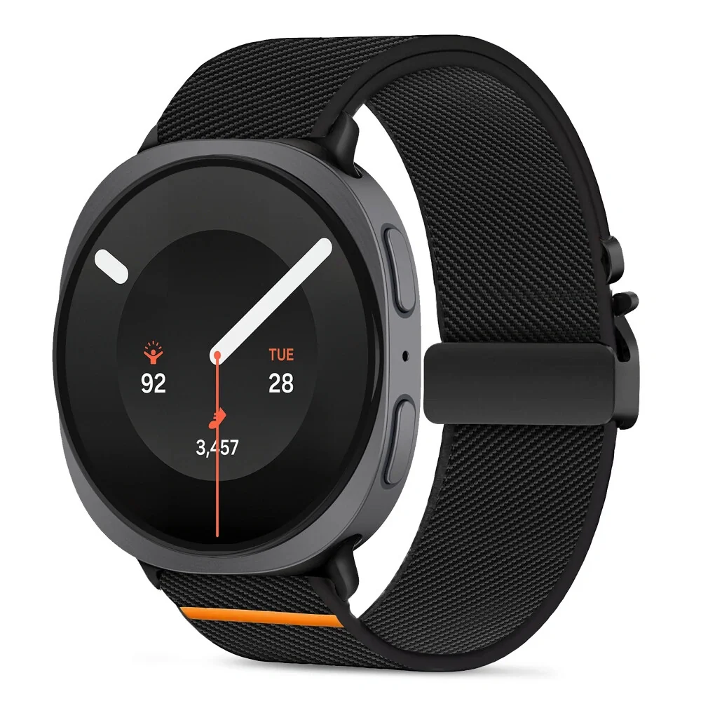 Tech-Protect Nylon Clasp remienok na Samsung Galaxy Watch 8 / 9 / Classic (40 / 44 / 46mm), black
