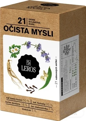 LEROS OČISTA MYSLE 21×1,3 g (27,3 g), nálevové vrecúška