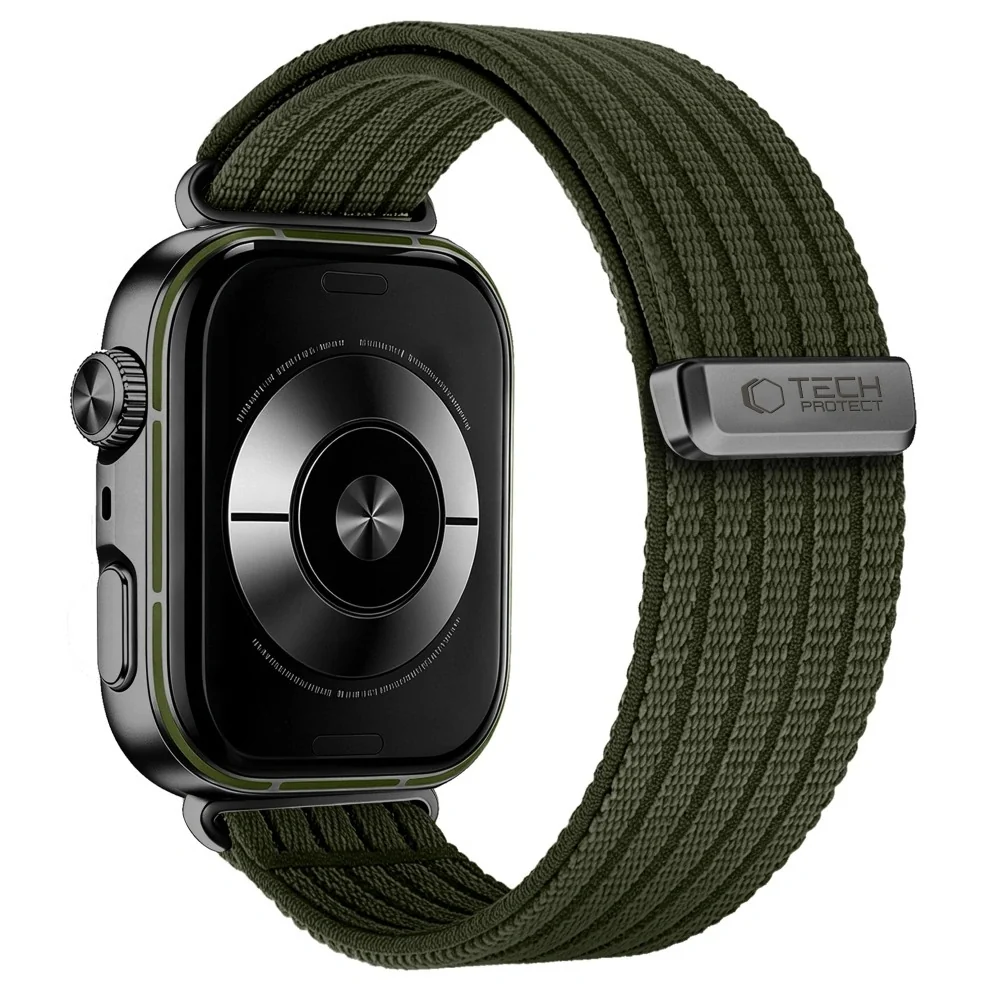 Tech-Protect Nylon remienok na Huawei Watch Fit 3 / 4 / 4 Pro / 5 / 5 Pro, military green
