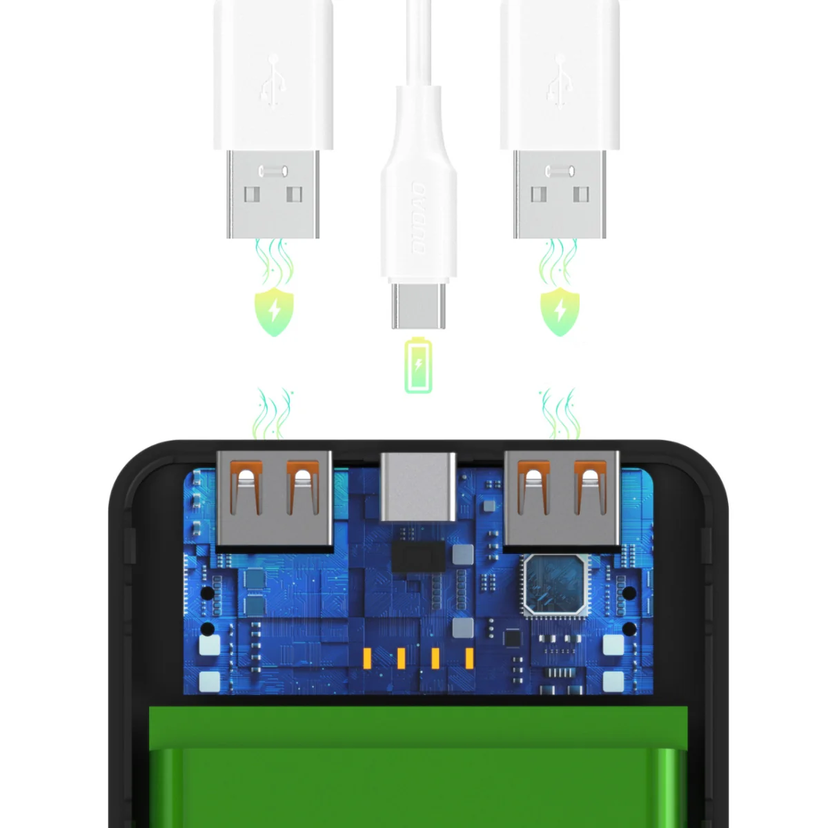 MG WPBBK2 Power Bank 10000mAh 2x USB, čierny
