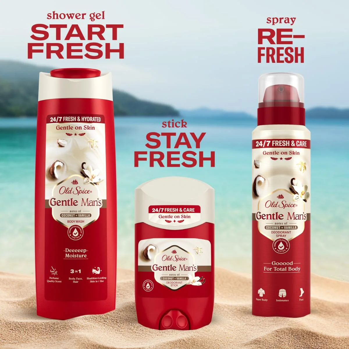 Old Spice Gentle Man's Kokos + Vanilka tuhý dezodorant 50 ml