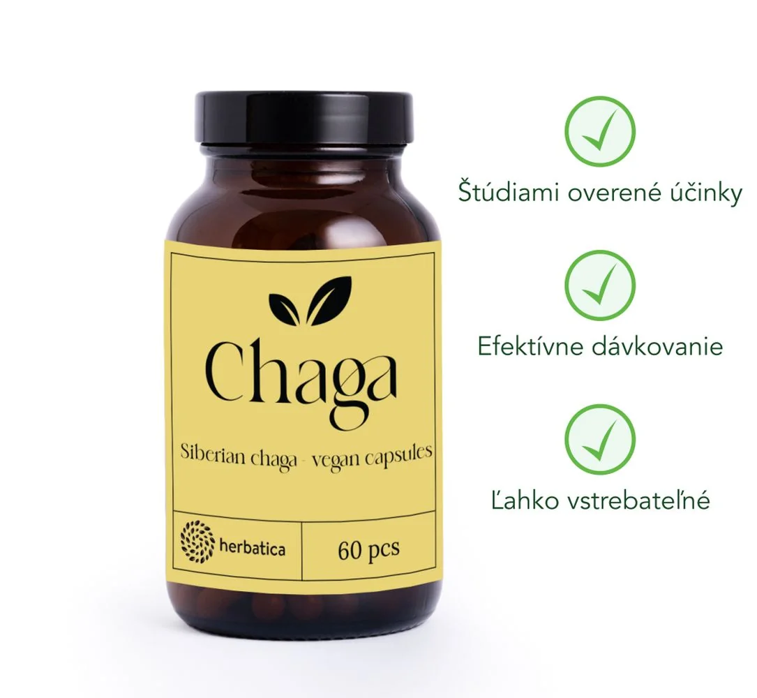Zvýhodnený set: 2 x Čaga sibírska - 60 vegánskych kapsúl (300mg/ kapsula) - Herbatica