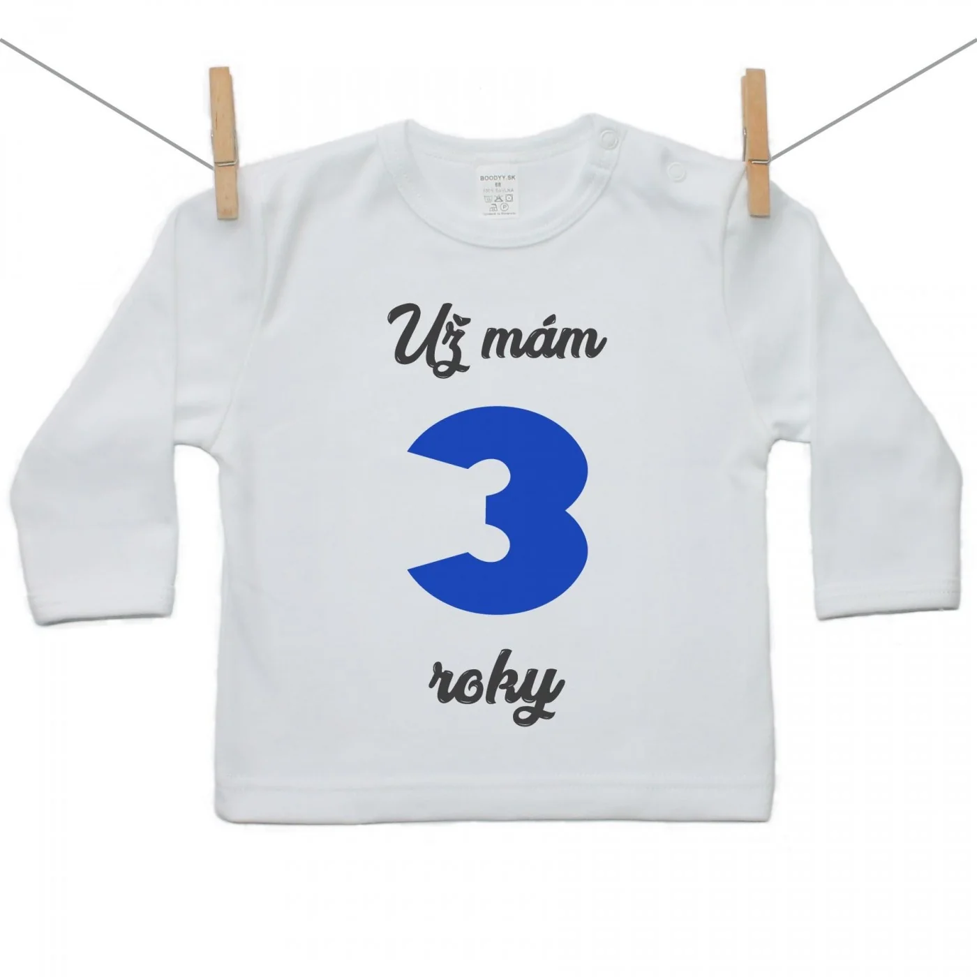 Boodyy Tričko s dlhým rukávom Už mám 3 roky Chlapec Veľkosť: 98