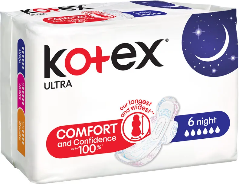 KOTEX vložky Ultra Night single 6 ks