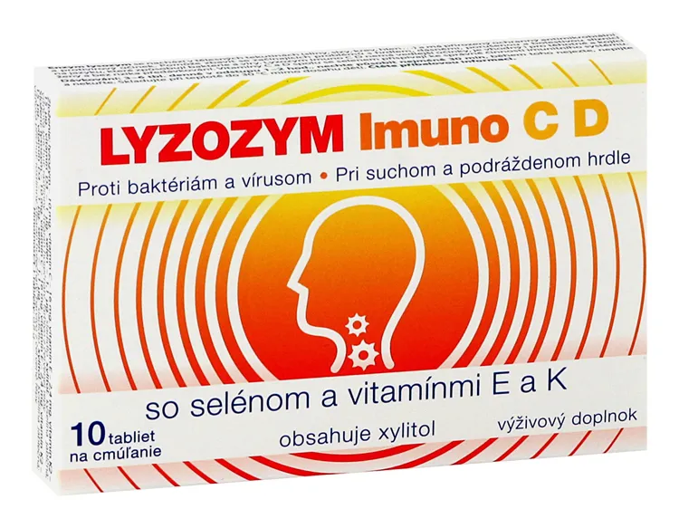 LYZOZYM Imuno C D so selénom a vitamínmi E a K 10 tbl. na cmúľanie
