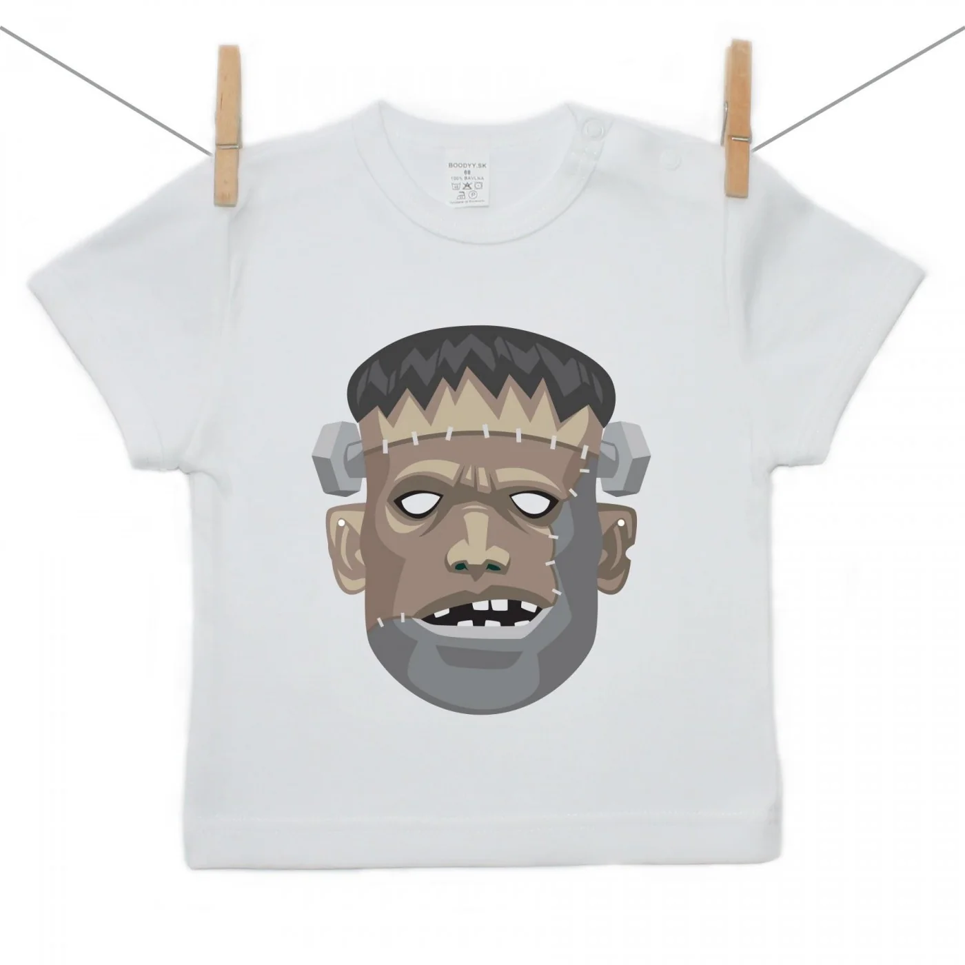 Boodyy Tričko s krátkym rukávom Halloween maska Frankenstein Veľkosť: 86