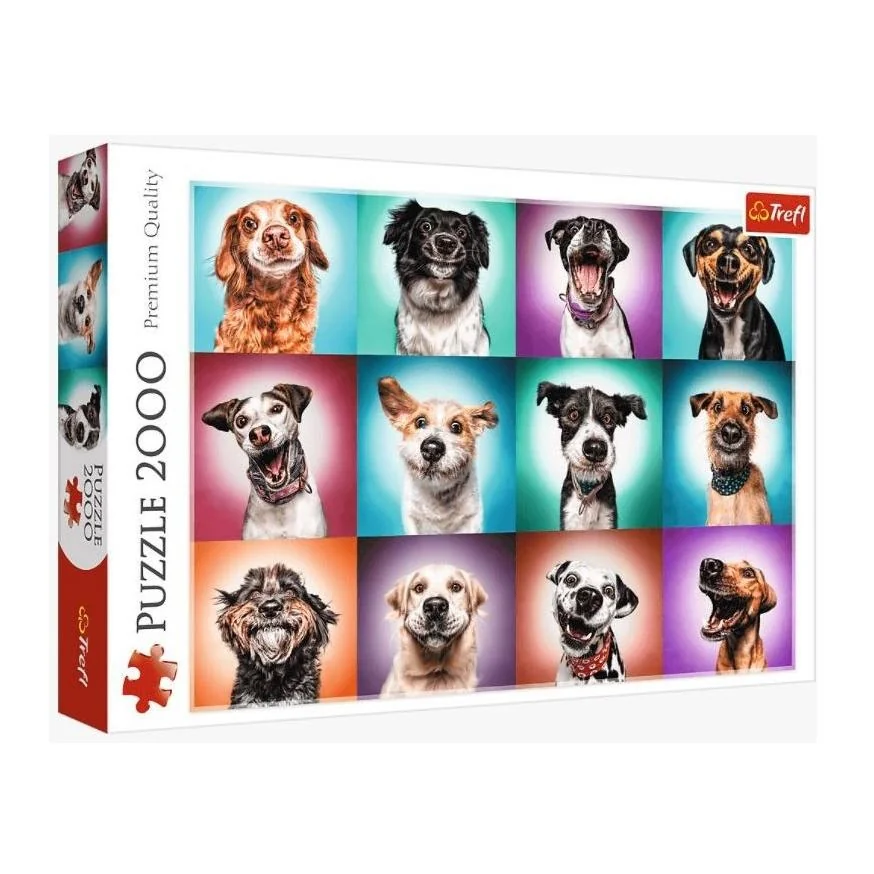 Trefl Puzzle 2000 Zábavné psie portréty