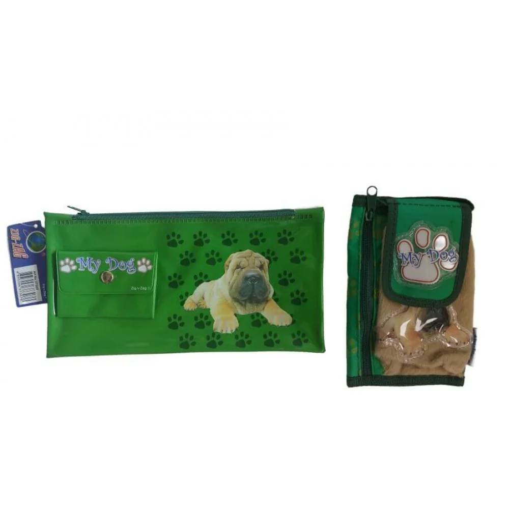 Peňaženka psík Shar-pei + púzdro na perá-MOVEO