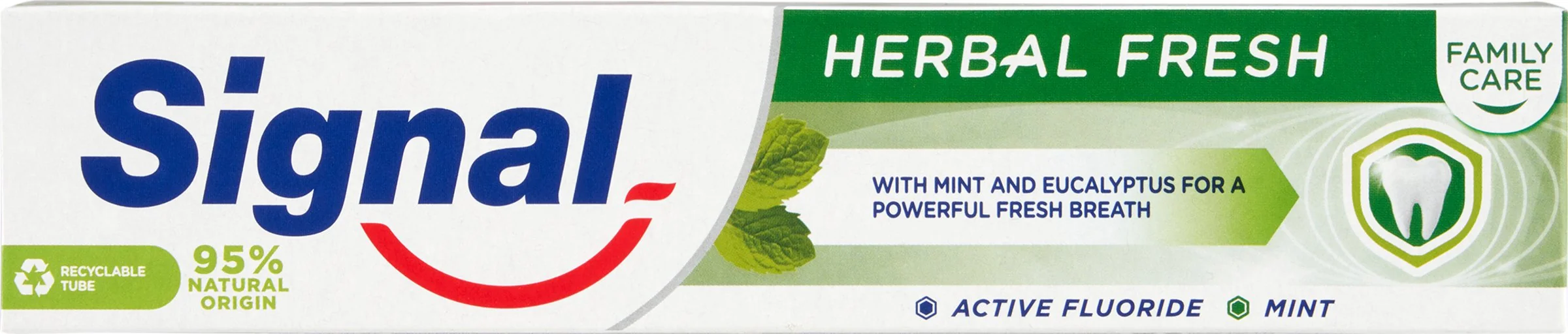 Signal zubná pasta  Family herbal fresh 1×75 ml, zubná pasta