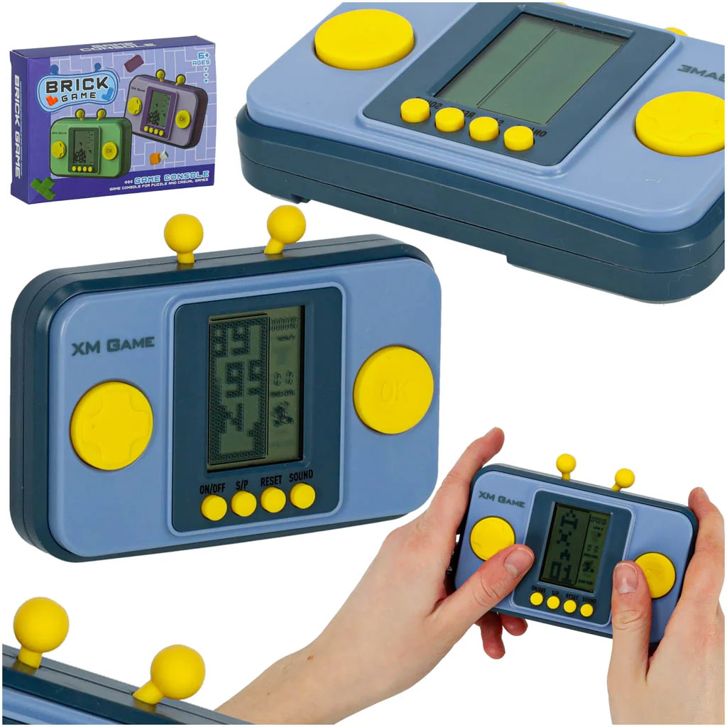 Retro vrecková herná konzola Arkádová, sivá